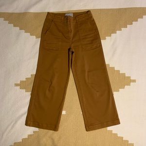 Everlane Wide Leg Crop in Golden Brown